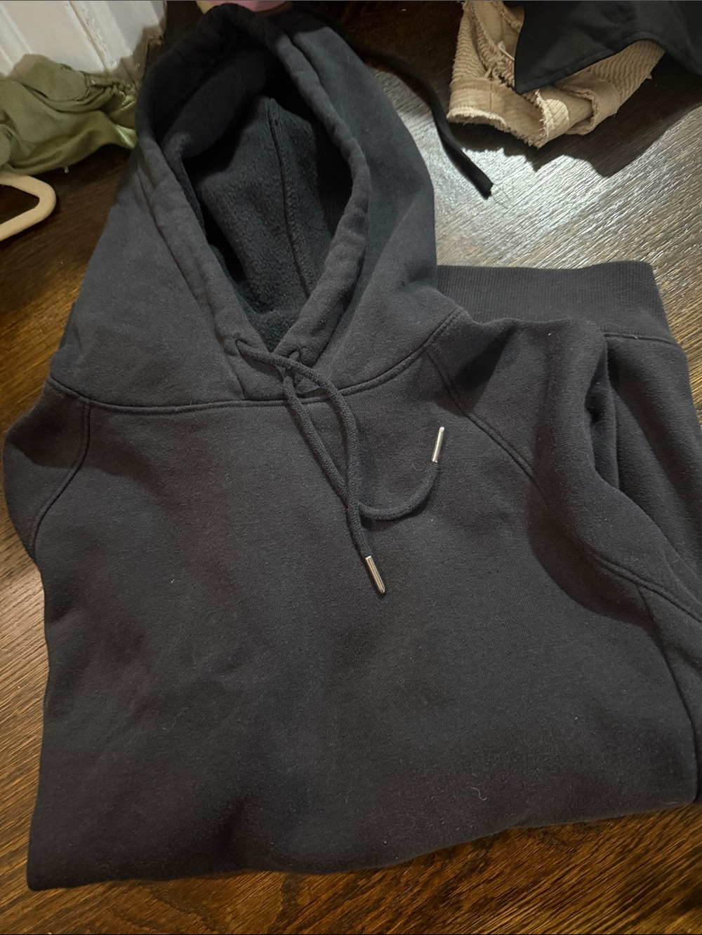 Women’s Black Fleece-Lined Hoodie Sweatshirt